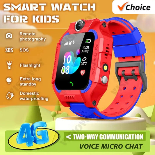 New Children Smartwatch with GPS LBS Locator 4G Phone Camera SOS Button Waterproof Kids Watch Android iOS Boys Girls Gift
