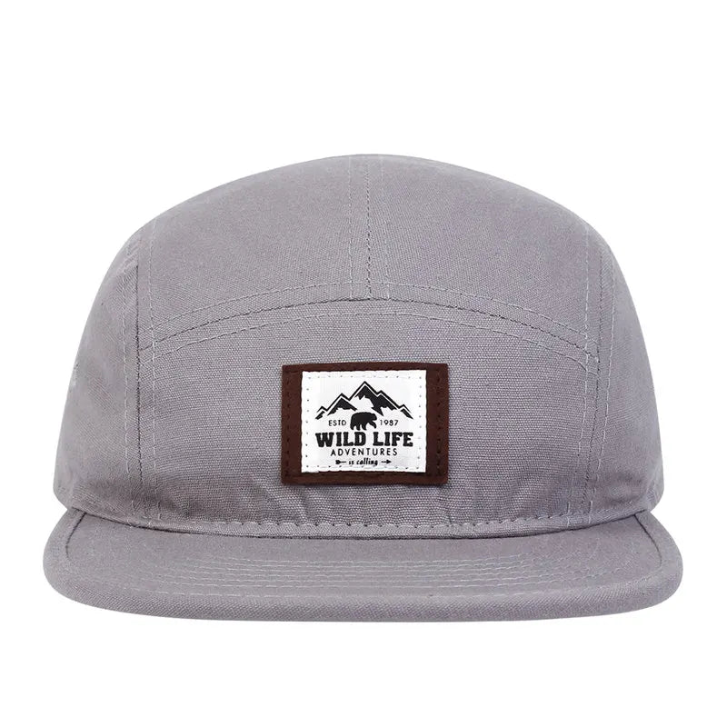 WILD LIFE Cotton 5 Panel Baseball Cap Snapback Caps Bone Gorras Hombre Originales Hip Hop Hats For Men Women Adjustable
