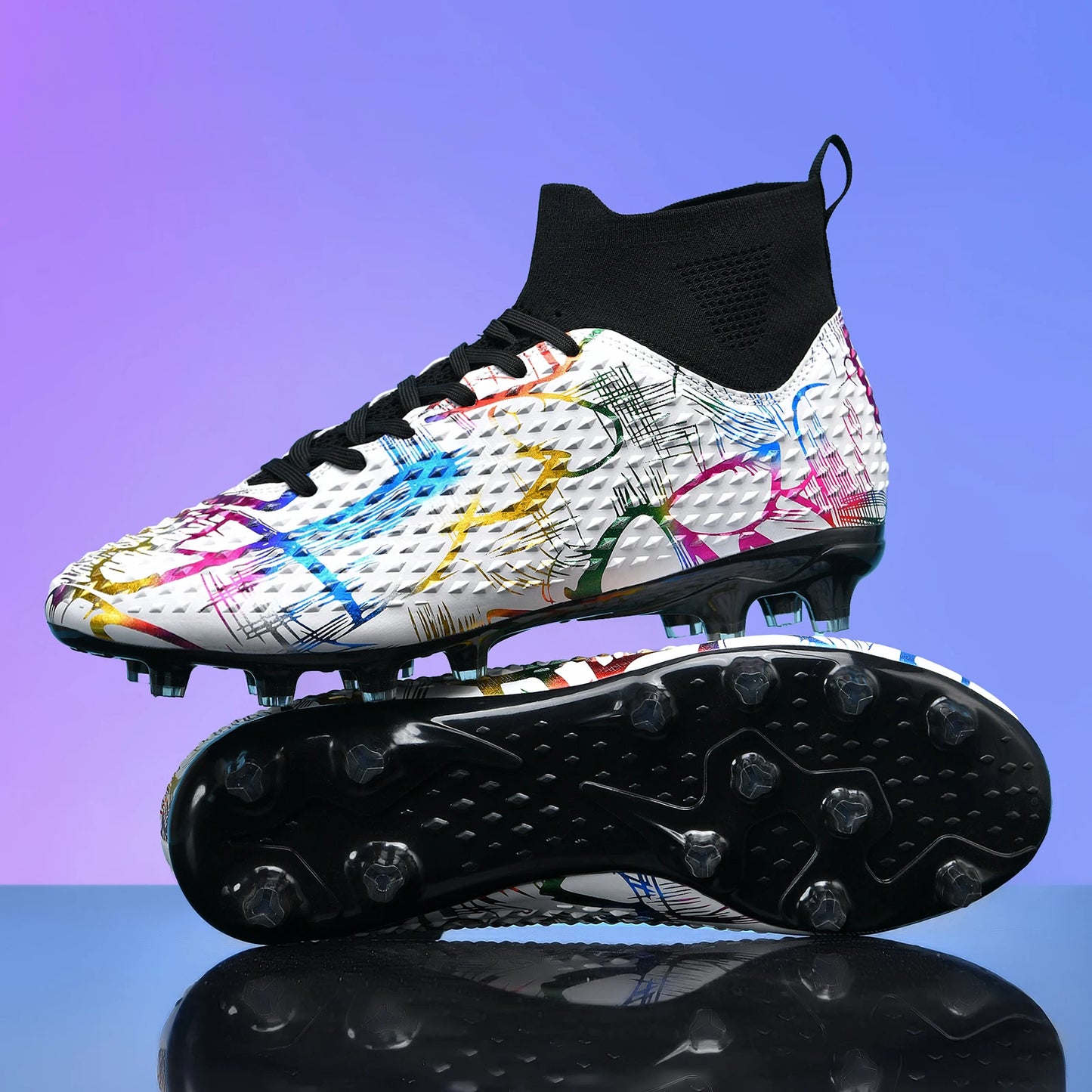 Men Soccer Shoes Children Futsal Non Slip Football Boots Grass Indoor Sports Cleats
