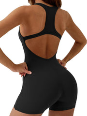 Seamless Backless Jumpsuit Women Tummy Control One Piece Bodycon Stretch