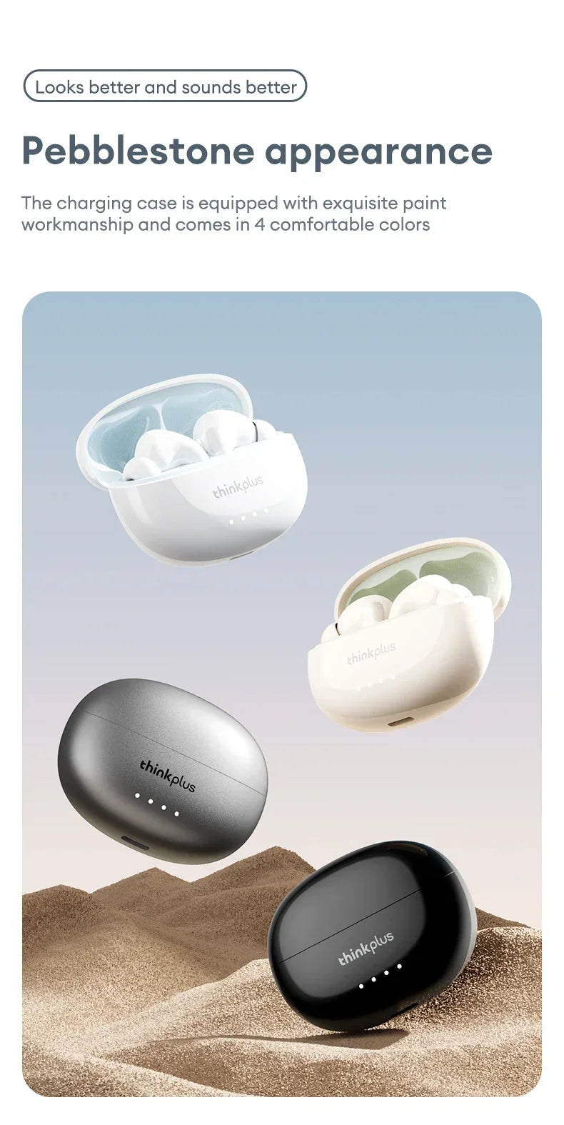 Lenovo LP5 PRO Wireless Bluetooth 5.4 Earphones TWS HiFi Sound Gaming Earbuds Sport headset Long Standby Touch Contol with Mic