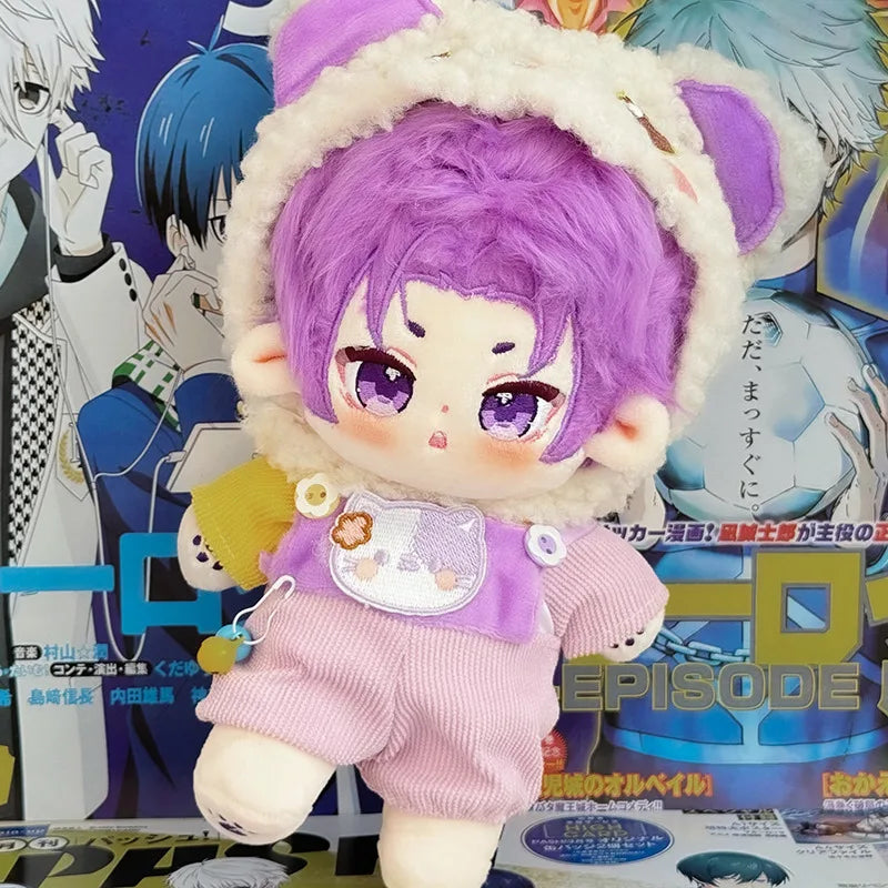 20cm Anime Football Game Blue Prison Baby Plushie Dolls Toys Idol Changeable Clothes Cospslay Cartoon Doll  Fans Collection Gift