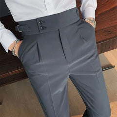 High Quality Trousers Men Formal Pants Slim Fit Business Casual Suit Pants