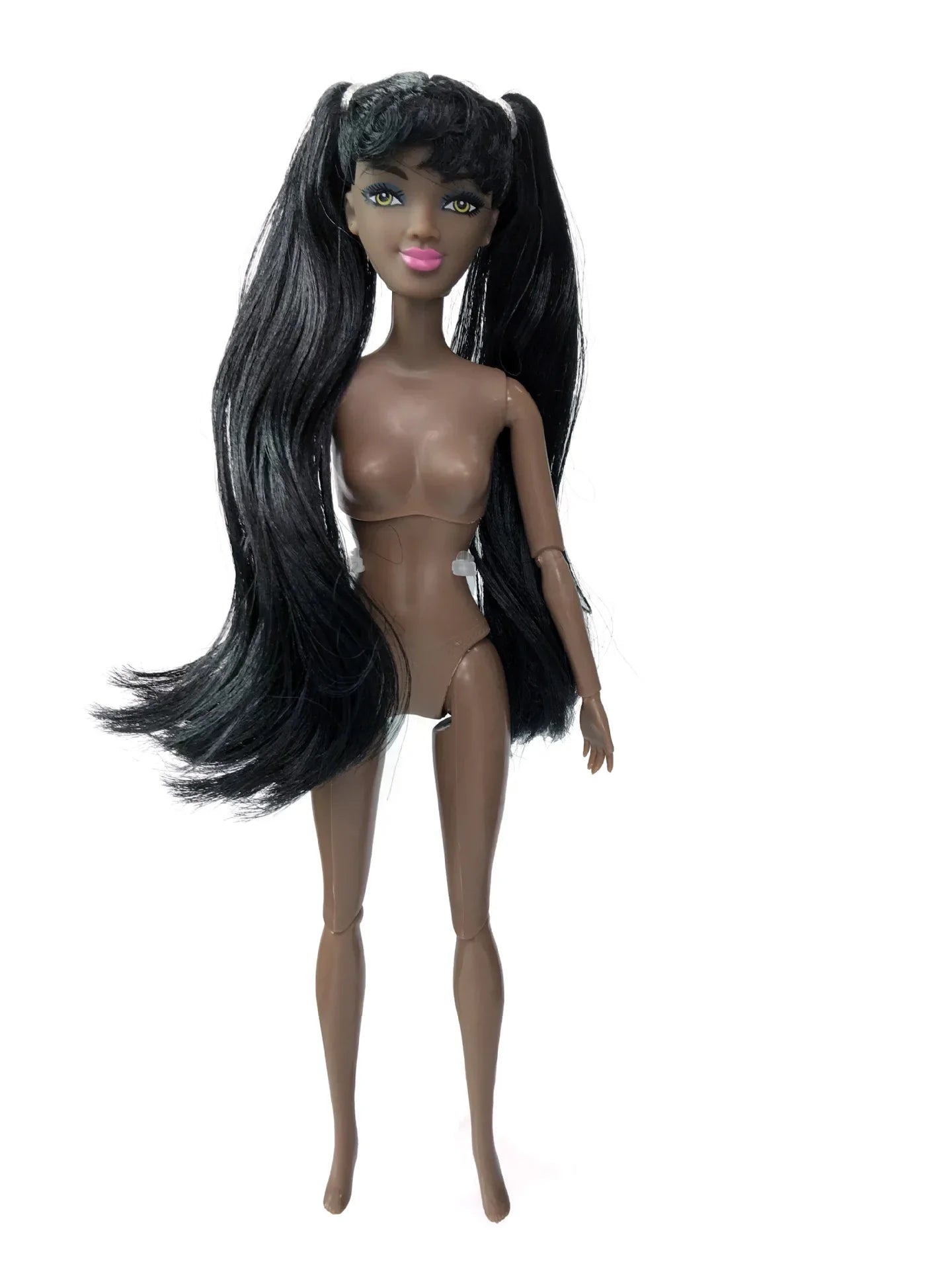 30cm Height Black Dolls Multi-jointed Black Skin African Dolls with Black Hair for Girls Diy Dress Up Toys