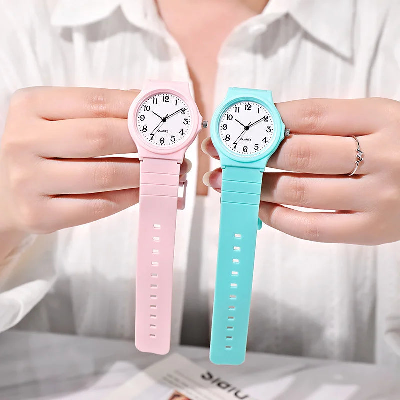 Simple Fashion Quartz Watch for Women Students Wrist Watches Silicone Strap Watch Wholesale Reloj Mujer Elegante Reloj De Mujer