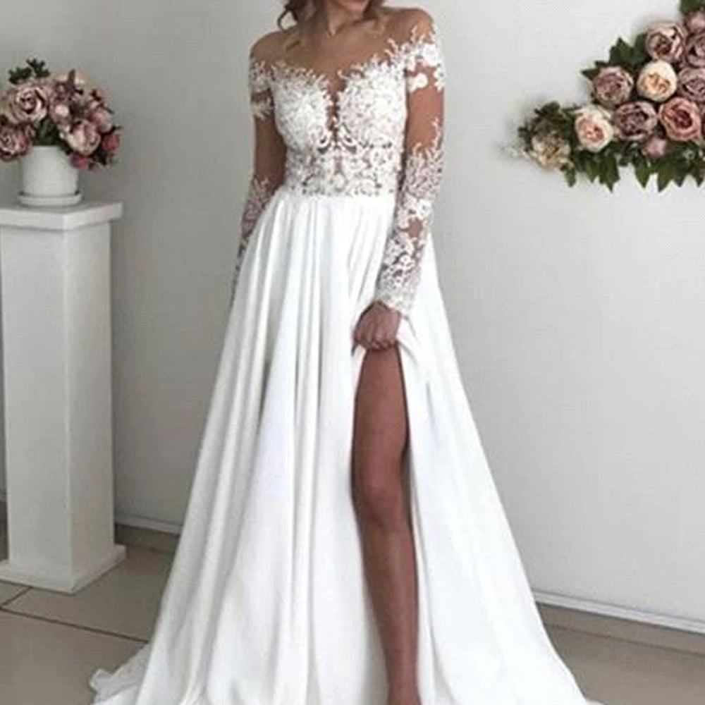 White Bridesmaid Dresses: Wedding Dresses Sweetheart A-Line Chiffon Appliques