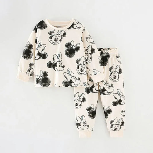 Baby Boy Girl Clothes Cartoon Winnie The Pooh Toddler Kids Long Sleeve T Shirt+Pant Suit