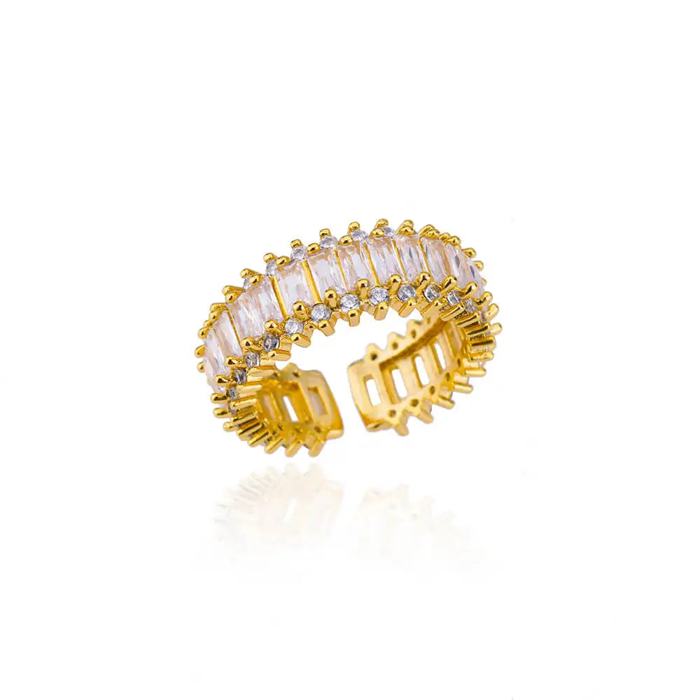 Wedding Rings For Women Gold Color Open Finger Ring Party Jewelry
