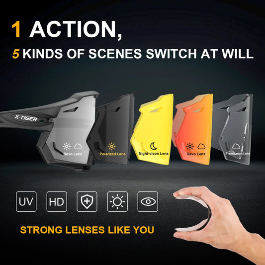 Sunglasses UV400 Protect Cycling Glasses Sports Polarized Men Bicycle