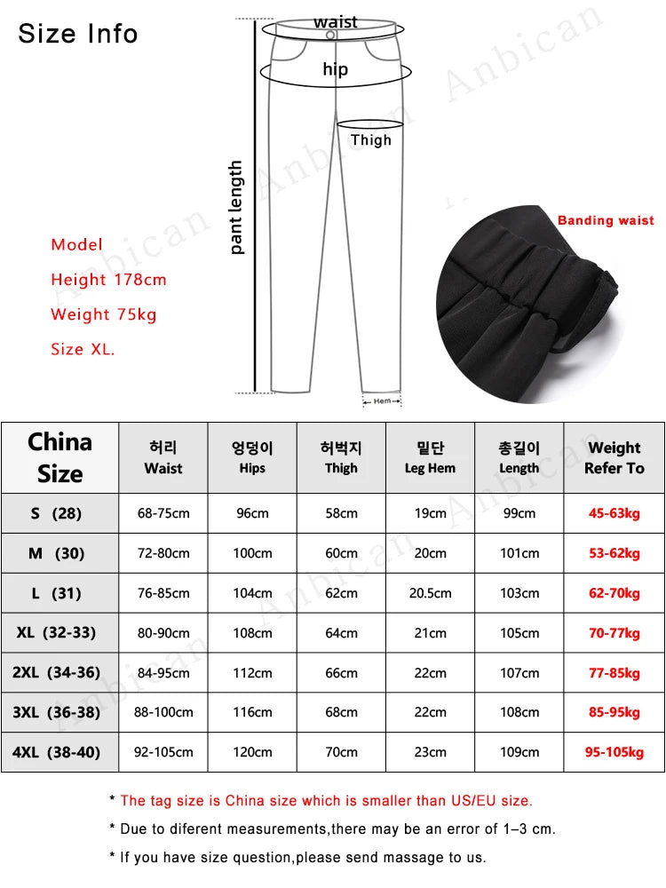Spring Autumn Casual Pants Men Korean Fashion Stretched Polyester Loose Draped