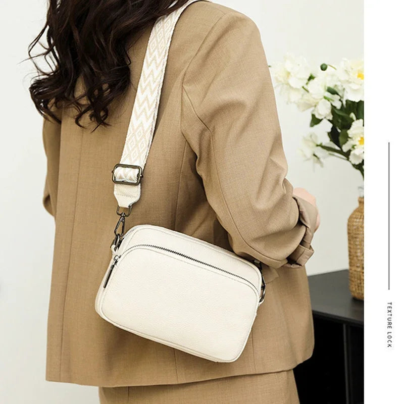 Women Crossbody Bag Multi Space Fashion Design Sense Large Capacity PU Material