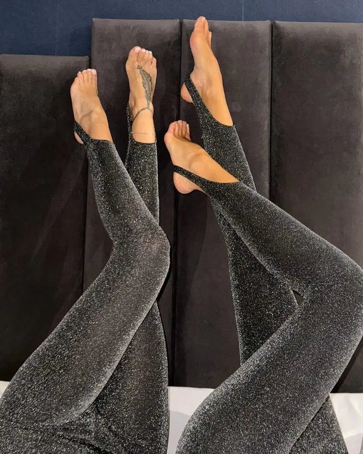 Elastic Shiny Silk Leggings Skinny Basic Stretch Pants Fashionable