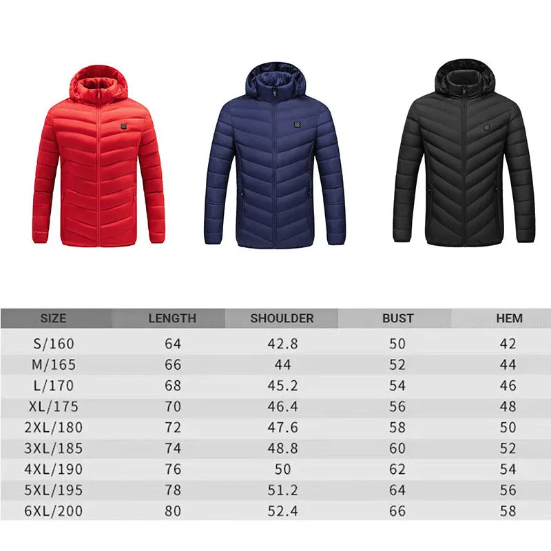 21 Areas Heated Jacket Mens Jacket Waterproof Heating Jacket Men