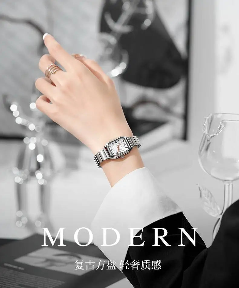 Dropshipping Luxury Women Quartz Watch Casual Fashion  Stainless Steel Strap Wristwatch Relojes Para Mujer Ladies Gifts