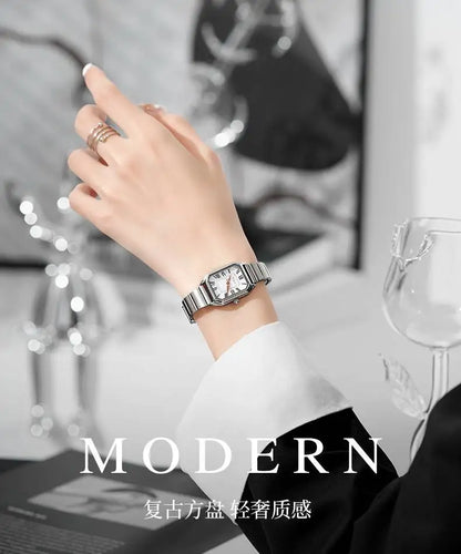 Dropshipping Luxury Women Quartz Watch Casual Fashion  Stainless Steel Strap Wristwatch Relojes Para Mujer Ladies Gifts