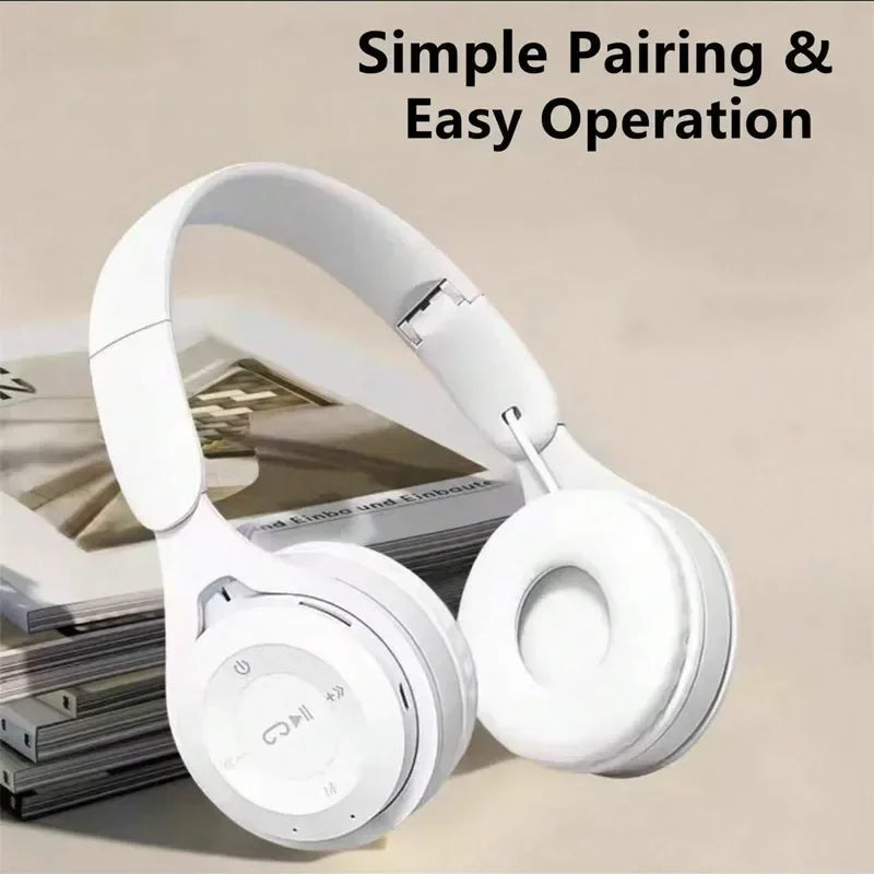 Macarone Wireless Bluetooth Headphones With Microphone Sound Insulation Gaming Earphone Hifi Bass Earbuds Blutooth5.3 Hedset