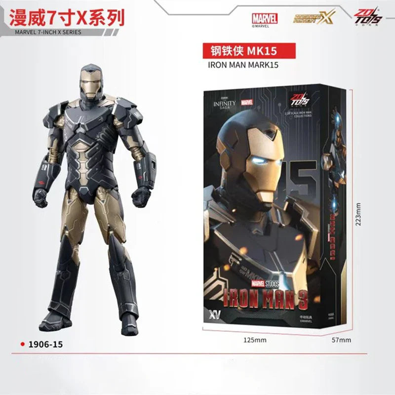 1:10 ZD Toys Iron Man MK38 Igor MK25 Striker MK26 Gamma MK36 Peacemaker MK40 MK15 Sneaky Action Figure Collections Gift