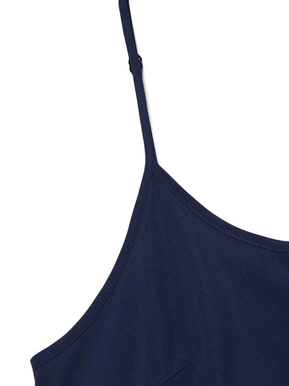 VONDA Women Plus Size Dress 2024 Fashion Sundress Sexy V Neck Spaghetti Strap Sleeveless Dress Casual Loose Robe Vestidos 5XL