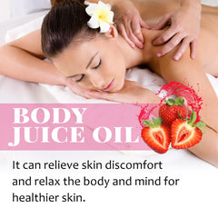 Body Juice Massage Oil Strawberry Serum Anti Dark Spots Smooth Moisturizing Relax Repair Aromatherapy Glow Relieve Dry Skin Care