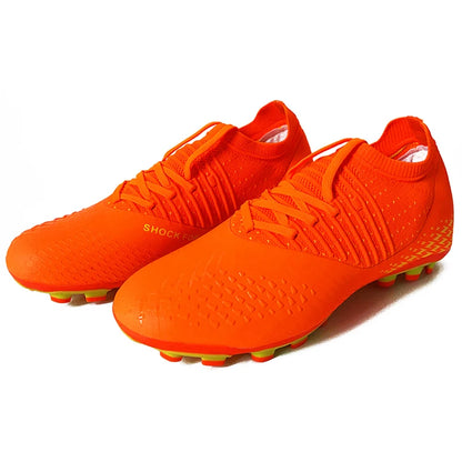 Men Soccer Shoes Football Boots Ultra-light Non-slip Long Spikes Outdoor