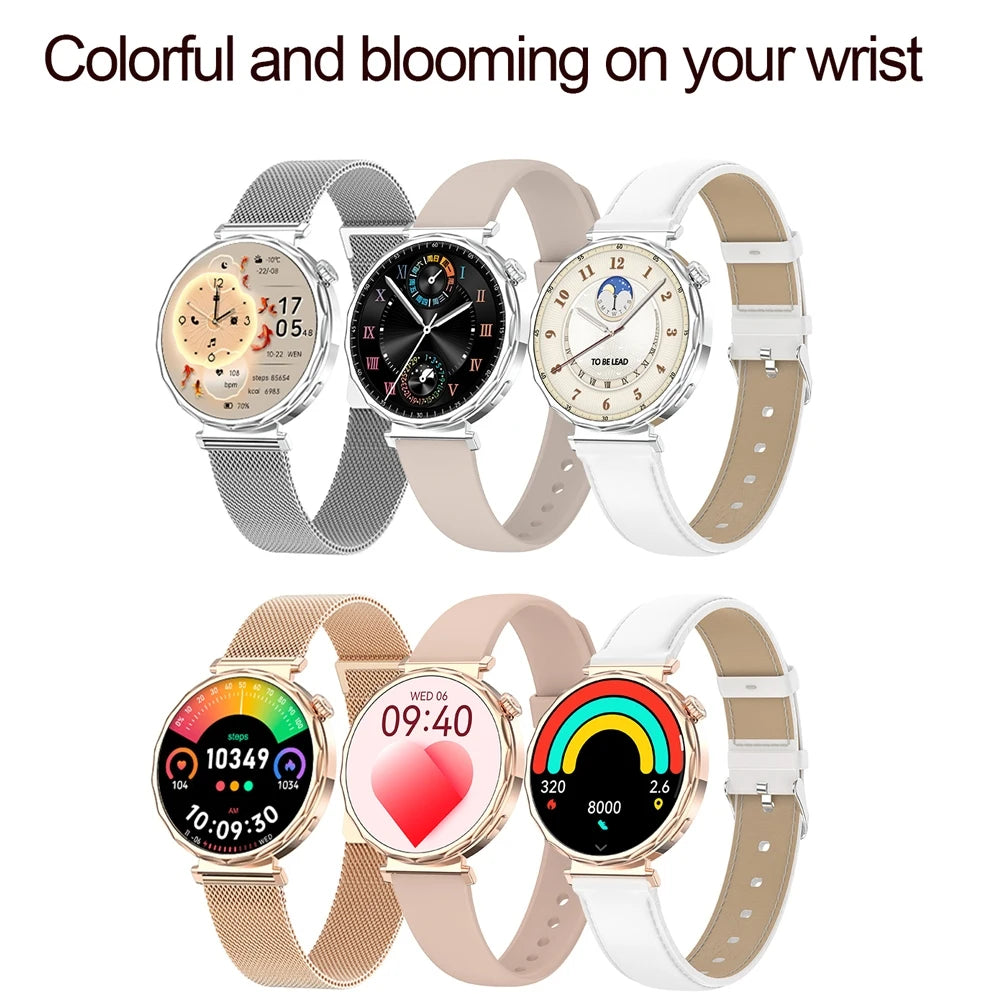 Fashion Women's Smart Watch AMOLED HD Screen Health Monitoring GPS Sports Track Watch Bluetooth Call Smartwatch Android IOS