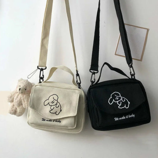 Women Messenger Bag Ladies Canvas Printed Cute Envelope Small Tote Bag Lady