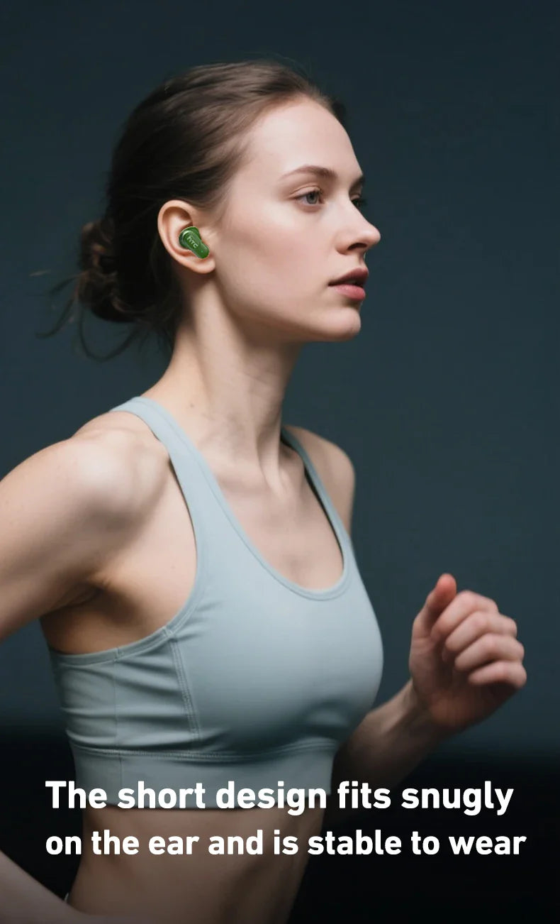 HTC NE51 Bluetooth Earphones TWS Sport Wireless Headphones Long Life with Mic In-Ear Earbuds AI Translator Earbuds