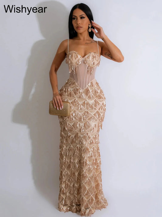 Evening Dresses:  Birthday Event Party Dresses for Women Sequined