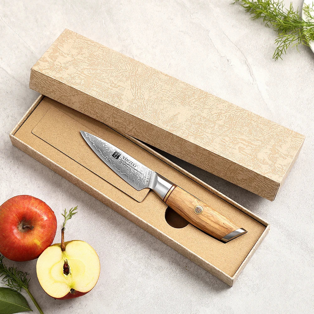 3.5'' in Paring Knife 73-layer Damascus Steel Damascus Steel Utility Knife