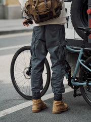 Loose Tapered Cargo Pants Men 100% Cotton Plus Size High Quality Trousers