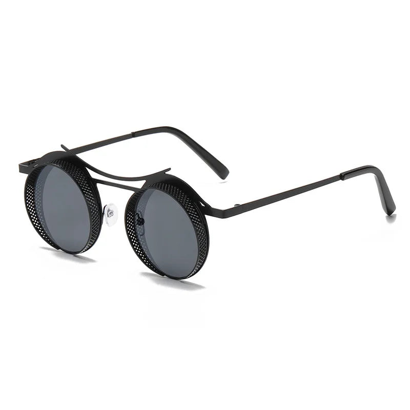 OEC CPO Steampunk Round Sunglasses Women Men 2023 Metal Mesh Personality Sun Glasses Female Eyewear Goggle UV400 Shades Oculos