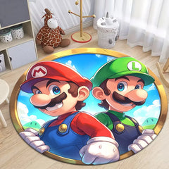 Mario Movie,Game Printed Circular Carpet,Bedroom Decorative Rug,Use Non-slip Floor