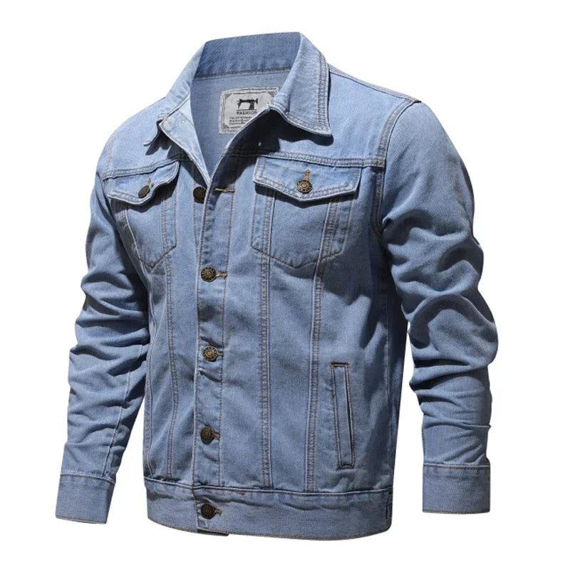 Style Boutique Pure Cotton Fashion Blue Black Mens Casual Denim Jacket