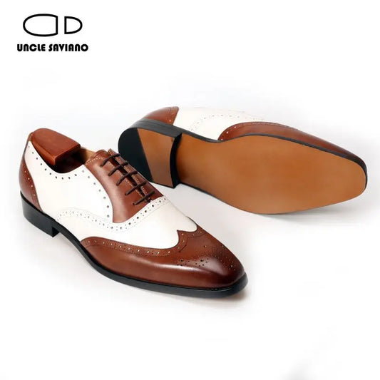 Uncle Saviano Brogue Oxford Men Dress Shoes Wedding Formal Office Man Shoe