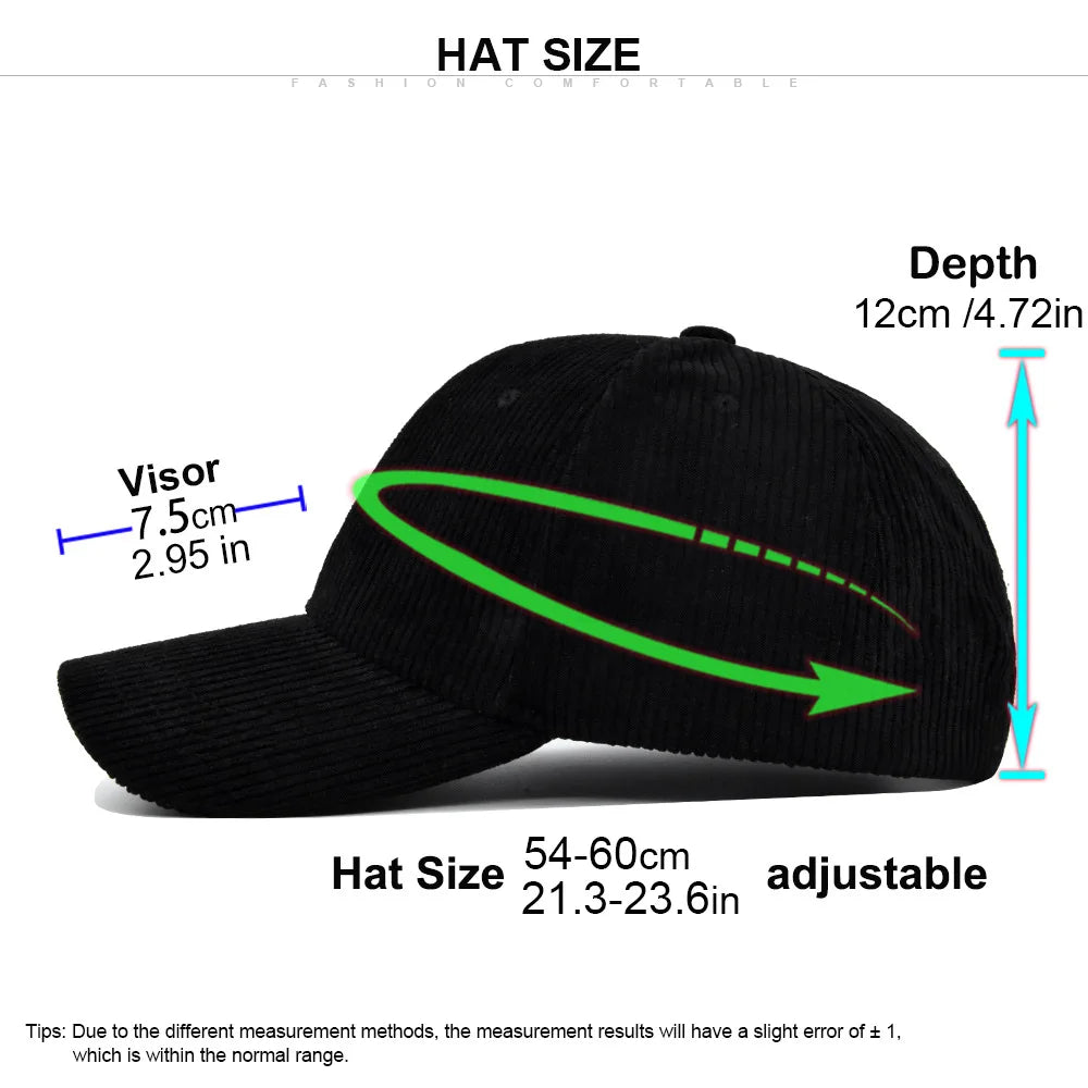 Corduroy Hat Korean Version Ins Baseball Cap Korean Version Versatile Show Face Small Curved Eaves Street Fashion Brand Cap Man