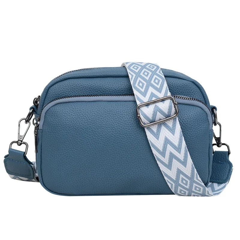 Women Crossbody Bag Multi Space Fashion Design Sense Large Capacity PU Material