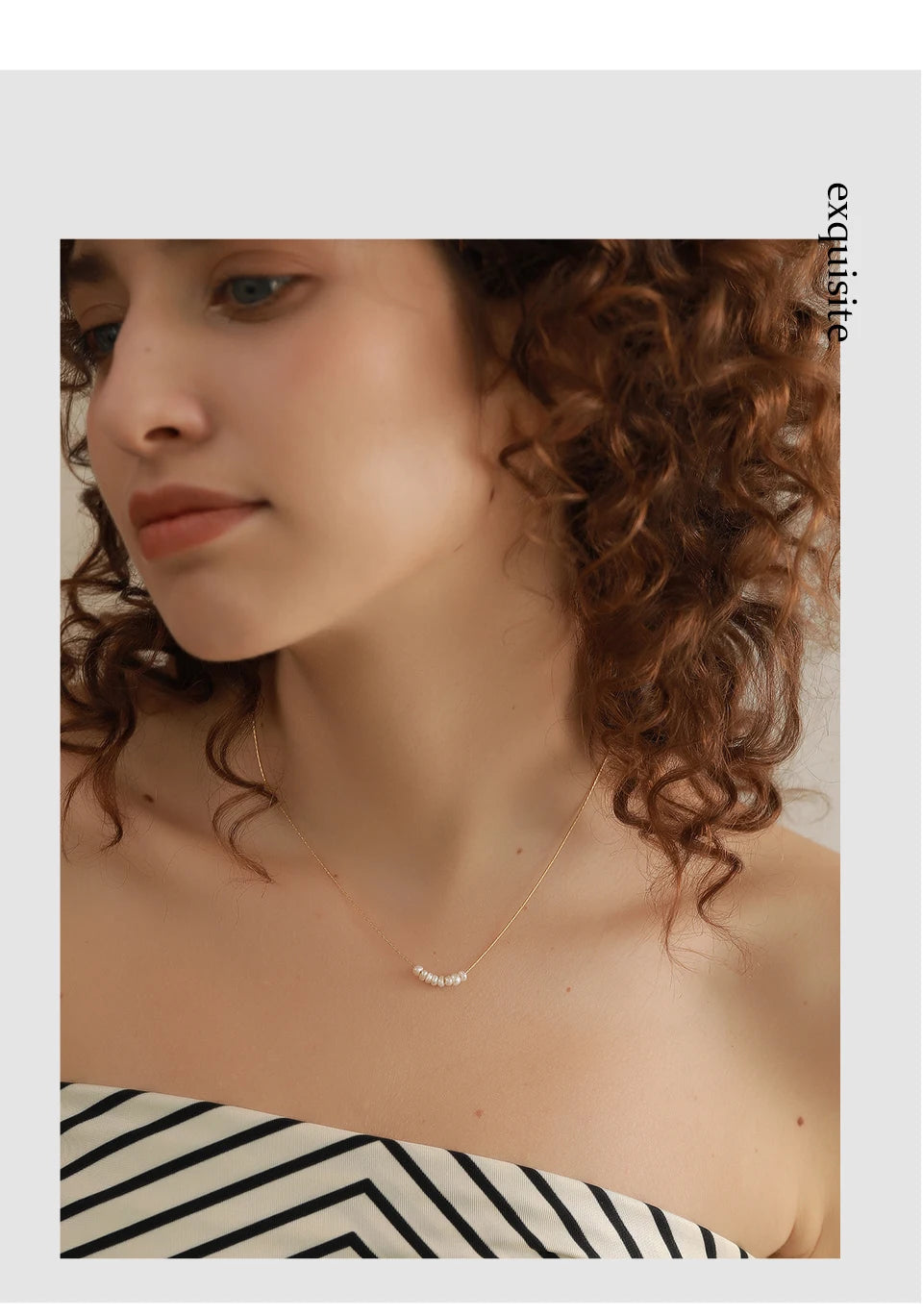 Tarnish Free Natural Pearl Beads Chic Exquisite Necklace Thin Chain Stainless
