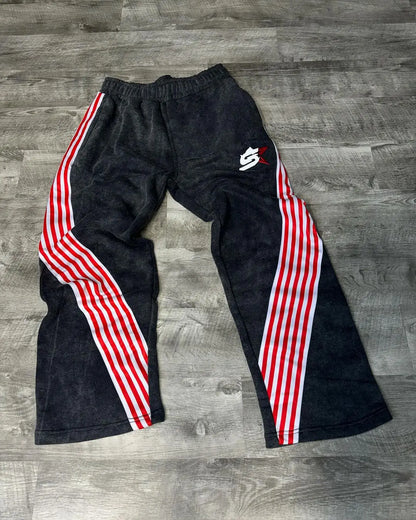 Wide-leg Pants Y2K Harajuku Retro Classic Striped Sweatpants Hip-hop Street