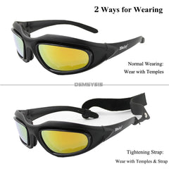 Sunglasses Men Airsoft Hunting Shooting Glasses UV400 Protection  Desert