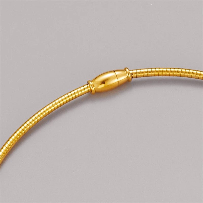 316L Stainless Steel Fashion Fine Jewelry Minimalism Hip Hop Punk Arc Shape