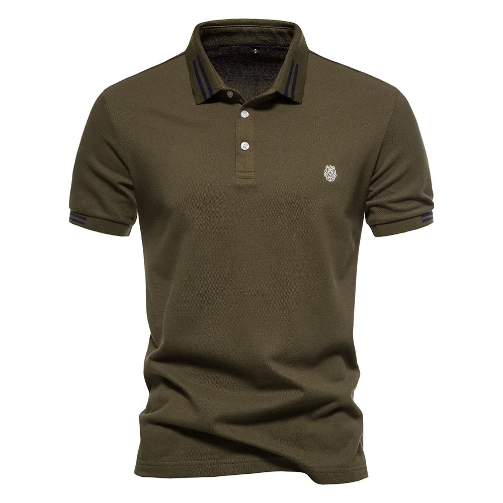 100% Cotton Men's Polo Shirts Casual Solid Color Short Sleeve Polo Shirts for Men New Summer Desinger Clothing Men