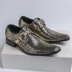 Fashion Chelsea Dress Shoes For Men Slip On Party Loafers Formal Social Shoe
