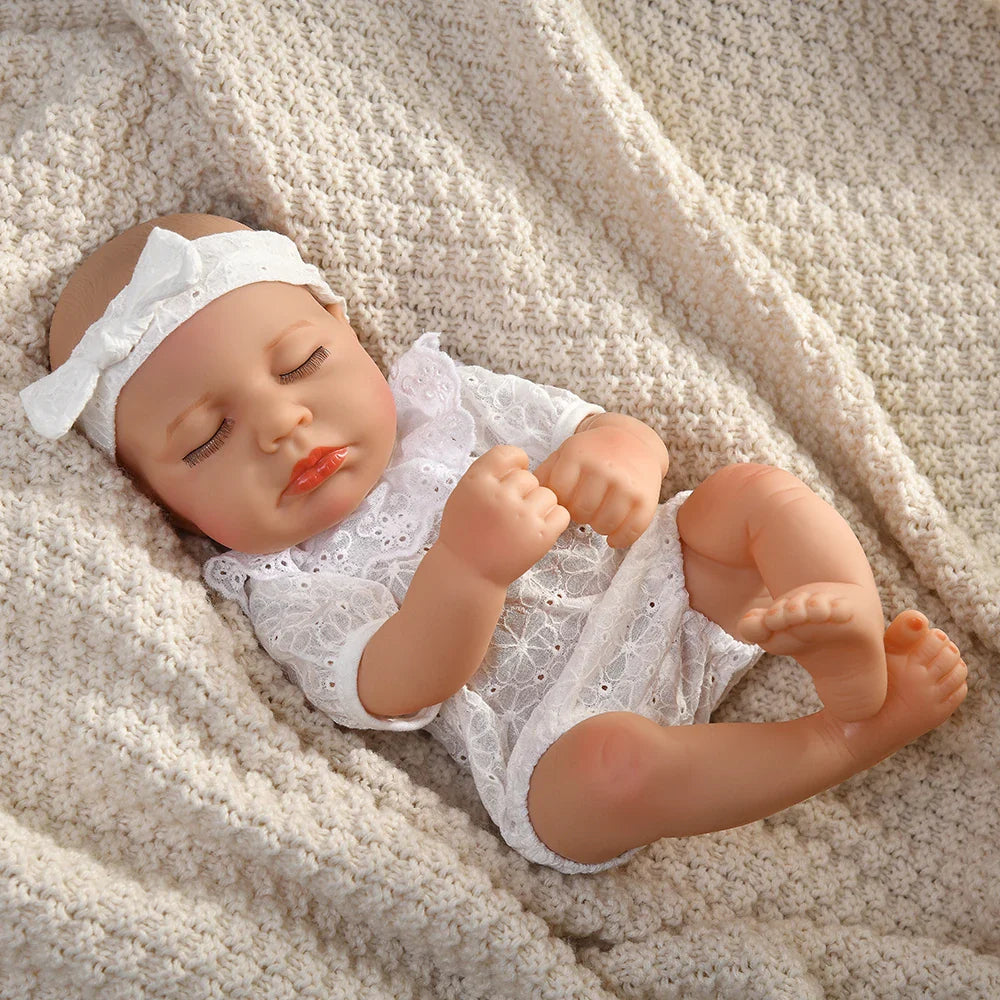 16 Inch 40cm Loulou Full Body Soft Vinyl Girl Reborn Baby Doll Lifelike Bebe Reborn Doll Toys Realistic Baby Doll Toys