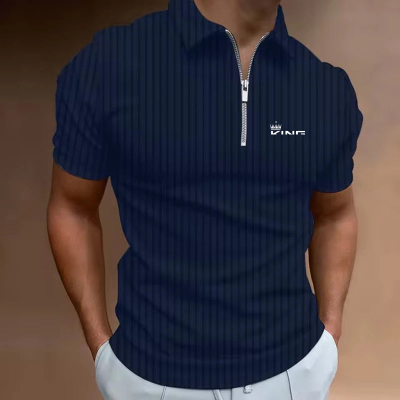 Polo Shirts Men Light luxury Brand PoloShirt,Summer Short Sleeve Tee Shirt Fashion Tops Quality Clothes Golf Wear Polyester