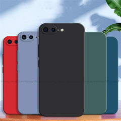 For iPhone 7 Plus Case For iPhone 7 8 Plus Cover Luxury TPU Shockproof Liquid Silicone Protective Phone Cover For iPhone 7 Plus