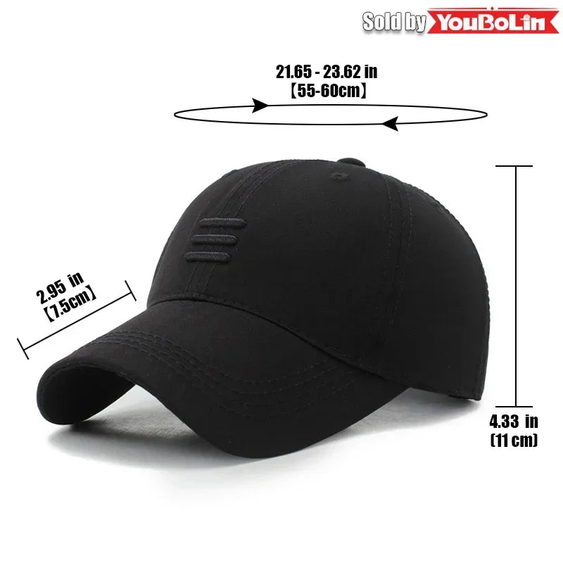 Hat baseball cap European and American fashion spring and autumn sun hat simple black summer leisure duckbill cap sports cap