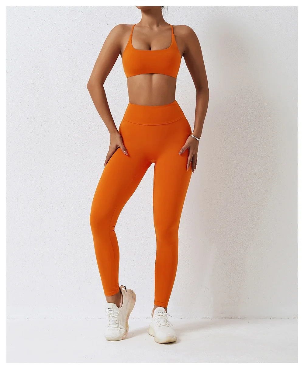 Seamless Yoga Set Workout Sportswear Gym Clothing 2Pcs Sport Sets Women