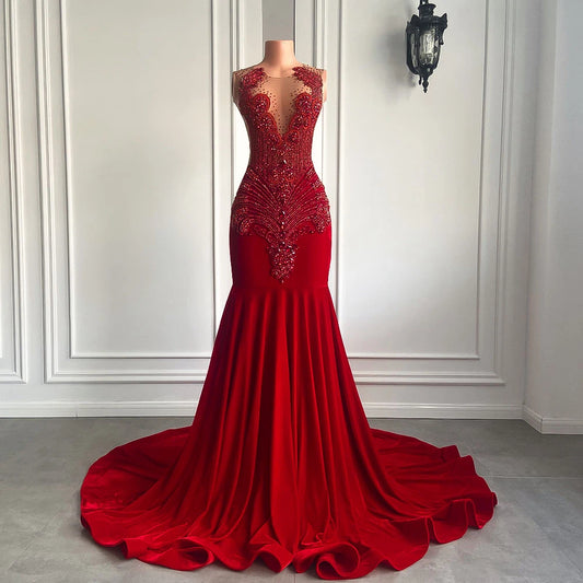Homecoming Dresses: Prom Dresses Sparkly Beaded Diamond Mermaid