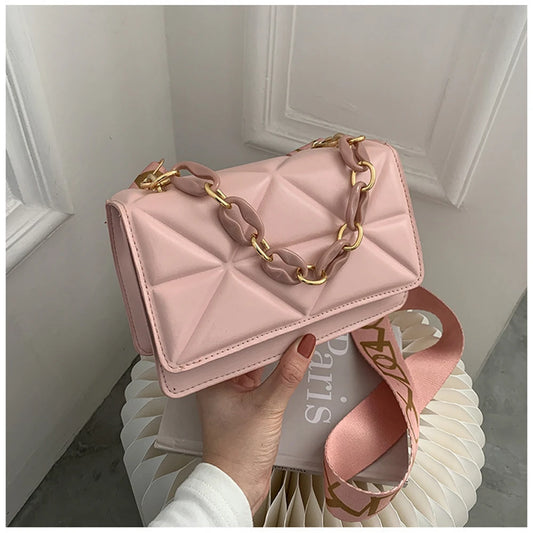 Winter Large Shoulder Bags for Women Stone Pattern PU Leather Crossbody Bags