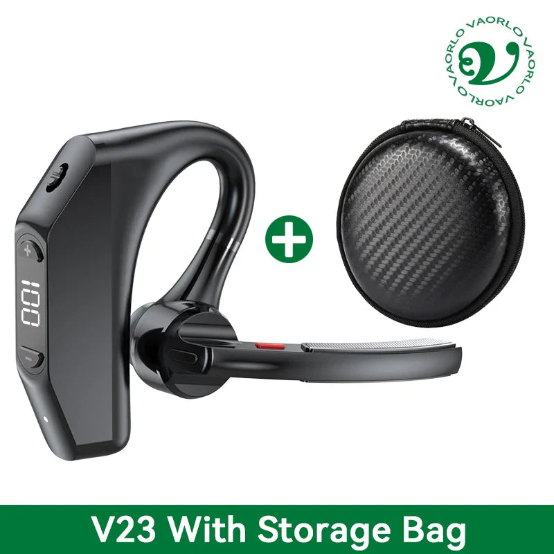 Bluetooth 5.3 Business Wireless Earphone Left Right Ear Universal LED Display With MIC Headset Ultra-long Standby For Car Driver